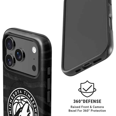 NBA Minnesota Timberwolves Black Animal Print iPhone 17 Pro Magsafe Impact Case