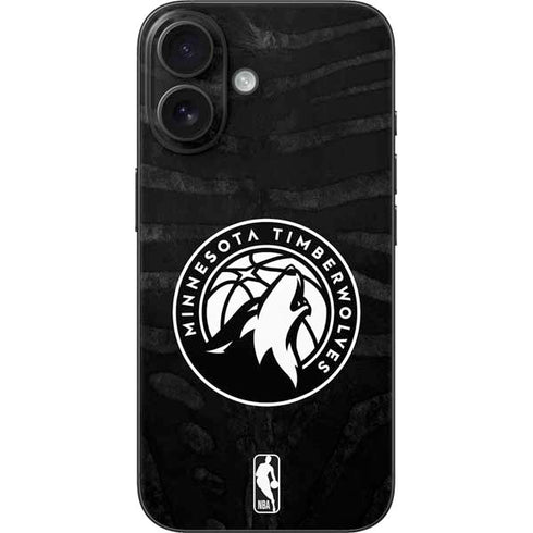 NBA Minnesota Timberwolves Black Animal Print iPhone 17 Skin