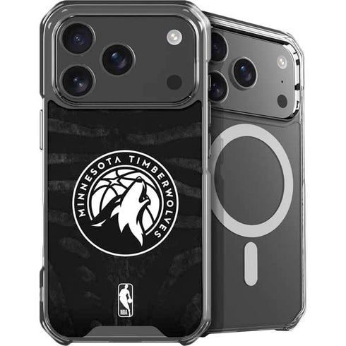 NBA Minnesota Timberwolves Black Animal Print iPhone 18 Pro Max MagSafe Case