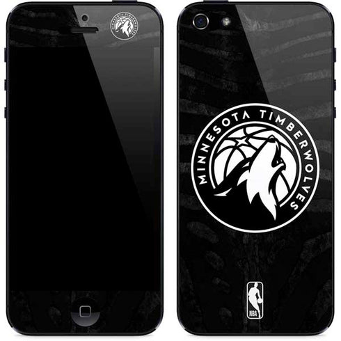 NBA Minnesota Timberwolves Black Animal Print iPhone 5/5s/5SE Skin