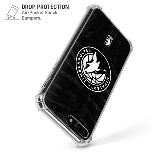 NBA Minnesota Timberwolves Black Animal Print iPhone 7/8 Plus Clear Case