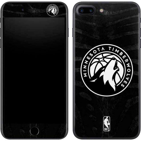 NBA Minnesota Timberwolves Black Animal Print iPhone 7 Plus Skin