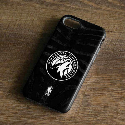 NBA Minnesota Timberwolves Black Animal Print iPhone 7 Pro Case