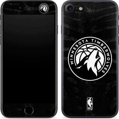 NBA Minnesota Timberwolves Black Animal Print iPhone 7 Skin