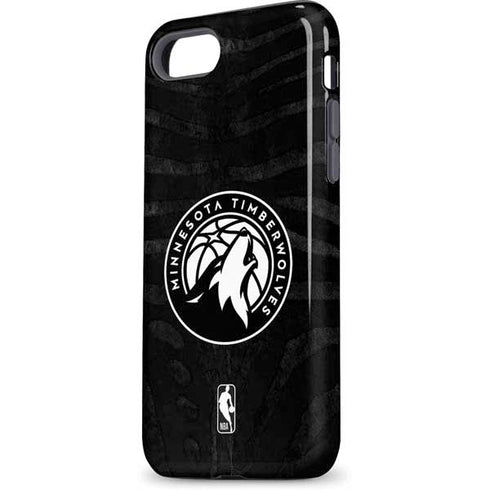 NBA Minnesota Timberwolves Black Animal Print iPhone 8 Pro Case