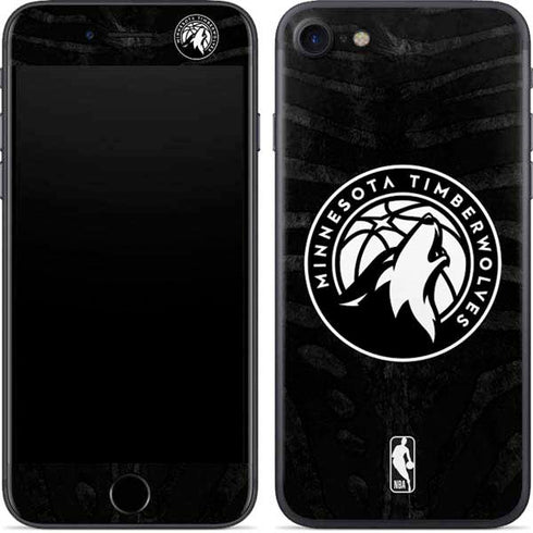 NBA Minnesota Timberwolves Black Animal Print iPhone 8 Skin