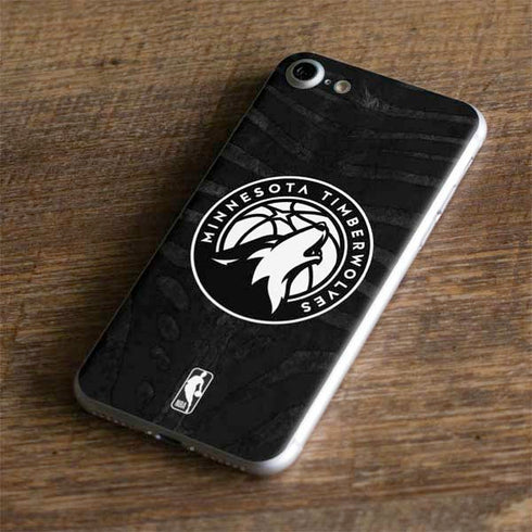 NBA Minnesota Timberwolves Black Animal Print iPhone 8 Skin