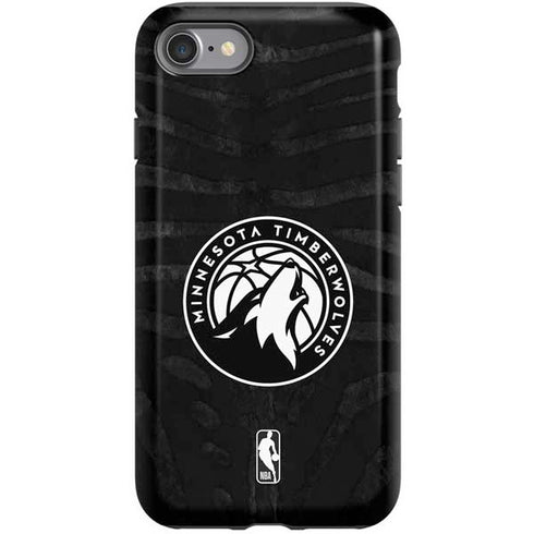 NBA Minnesota Timberwolves Black Animal Print iPhone SE (2nd & 3rd Gen) Pro Case