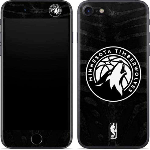 NBA Minnesota Timberwolves Black Animal Print iPhone SE (2nd & 3rd Gen) Skin