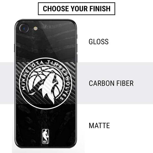 NBA Minnesota Timberwolves Black Animal Print iPhone SE (2nd & 3rd Gen) Skin