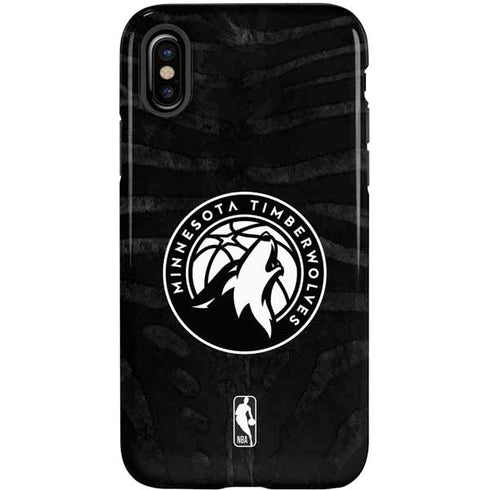 NBA Minnesota Timberwolves Black Animal Print iPhone X Pro Case