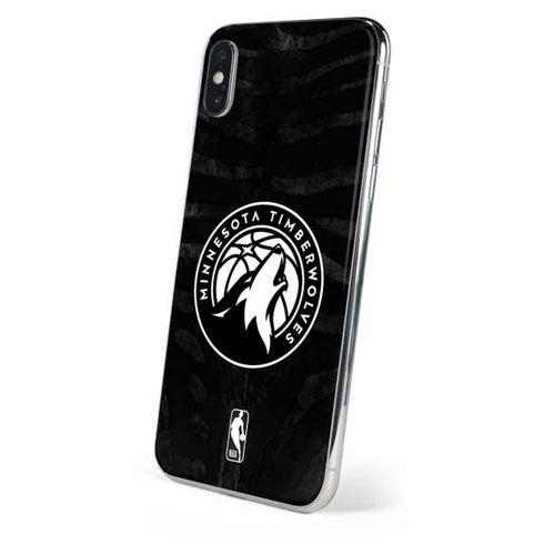 NBA Minnesota Timberwolves Black Animal Print iPhone X Skin