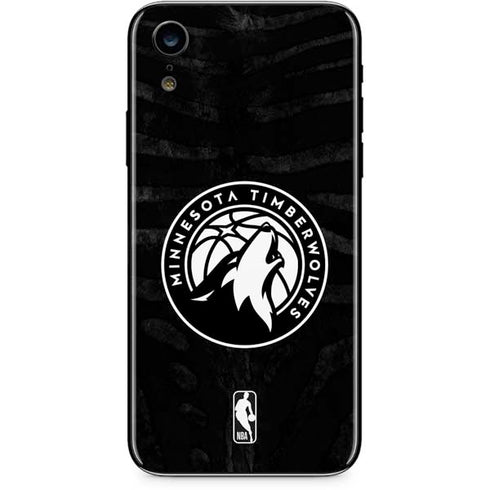 NBA Minnesota Timberwolves Black Animal Print iPhone XR Skin