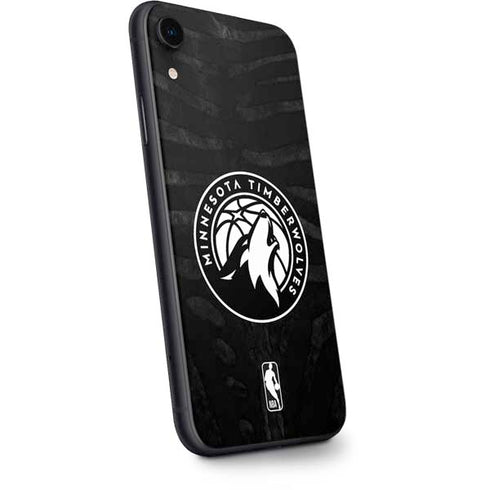 NBA Minnesota Timberwolves Black Animal Print iPhone XR Skin