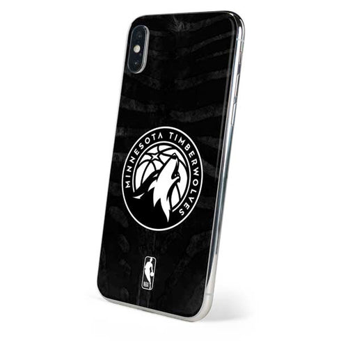 NBA Minnesota Timberwolves Black Animal Print iPhone XS Max Skin