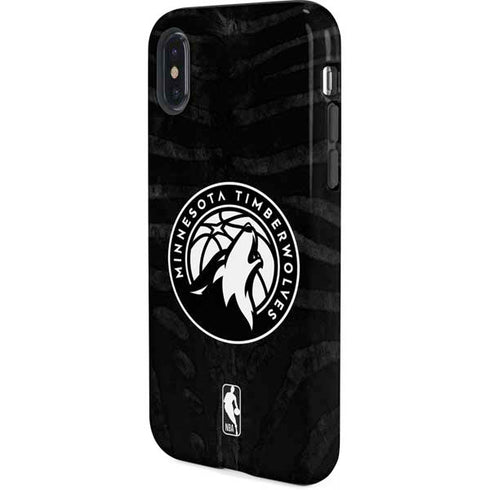 NBA Minnesota Timberwolves Black Animal Print iPhone XS Pro Case