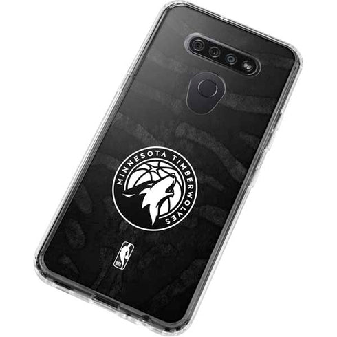 NBA Minnesota Timberwolves Black Animal Print LG K51/Q51 Clear Case