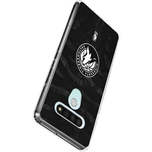 NBA Minnesota Timberwolves Black Animal Print LG Stylo 6 Clear Case