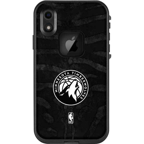 NBA Minnesota Timberwolves Black Animal Print LifeProof Fre iPhone Skin