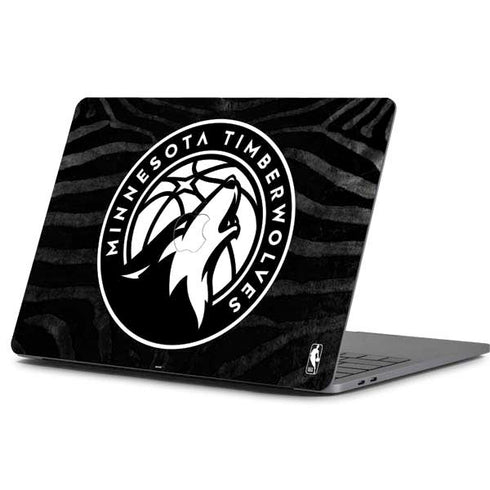 NBA Minnesota Timberwolves Black Animal Print Apple MacBook Pro 13-inch Skin