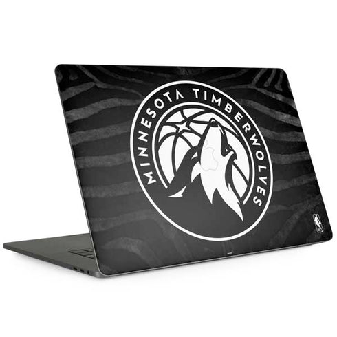 NBA Minnesota Timberwolves Black Animal Print MacBook Skins