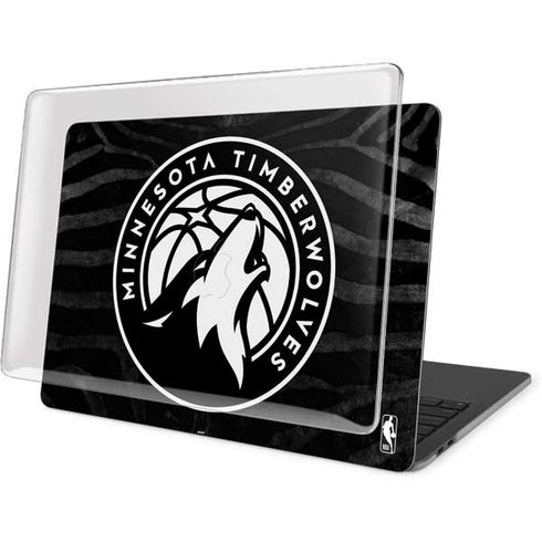NBA Minnesota Timberwolves Black Animal Print MacBook Pro 15in (2016-19) Case plus Skin