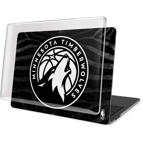 NBA Minnesota Timberwolves Black Animal Print MacBook Pro 16in (2019-20) Case plus Skin