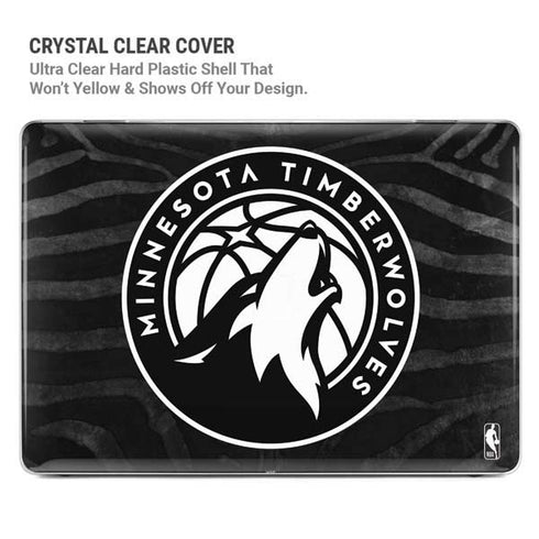 NBA Minnesota Timberwolves Black Animal Print MacBook Pro 16in (2019-20) Case plus Skin