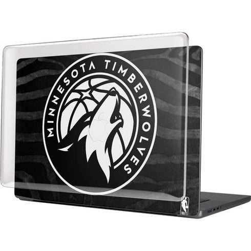 NBA Minnesota Timberwolves Black Animal Print MacBook Pro 16in (2021-25) Case plus Skin