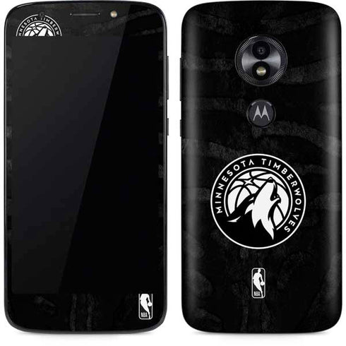 NBA Minnesota Timberwolves Black Animal Print Moto E5 Play Skin