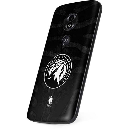 NBA Minnesota Timberwolves Black Animal Print Moto E5 Play Skin