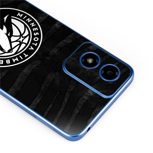 NBA Minnesota Timberwolves Black Animal Print Moto G Play 4G (2024) Skin