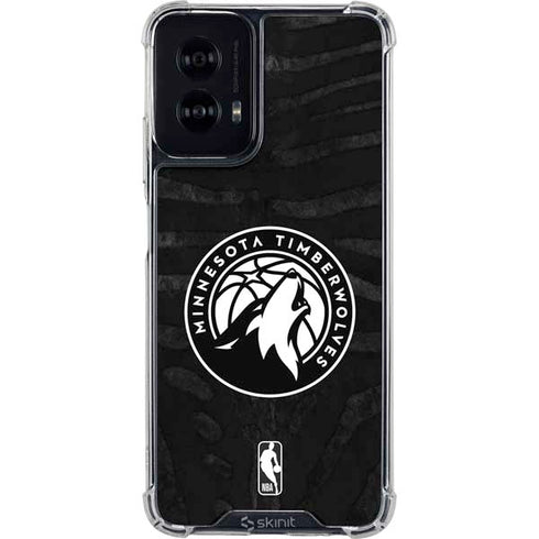 NBA Minnesota Timberwolves Black Animal Print Moto G Power 5G (2024) Clear Case