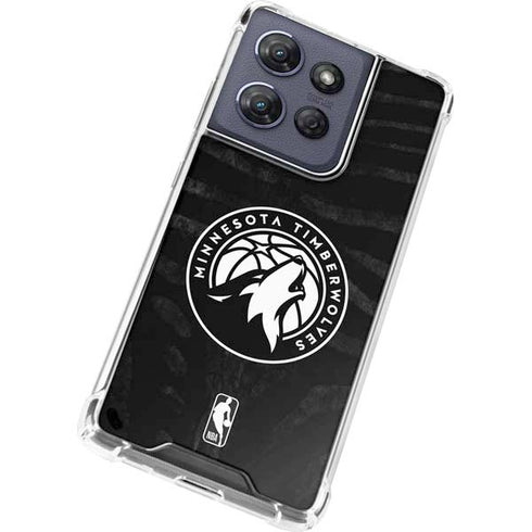 NBA Minnesota Timberwolves Black Animal Print Moto G Stylus 5G (2025) Clear Case