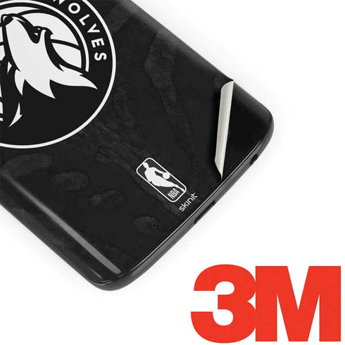 NBA Minnesota Timberwolves Black Animal Print Moto G6 Skin