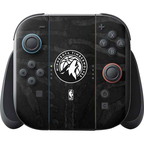 NBA Minnesota Timberwolves Black Animal Print Nintendo Switch 2 (2025) with Joy-Con Skin