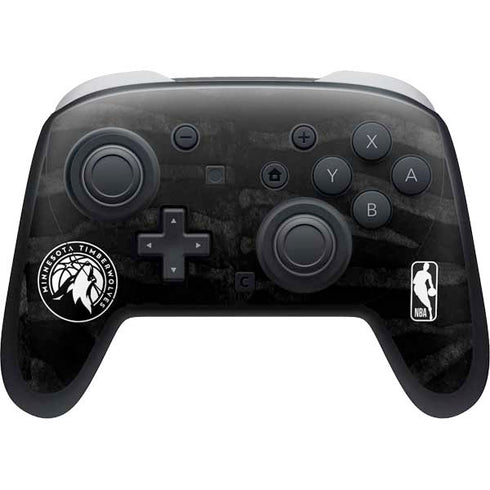 NBA Minnesota Timberwolves Black Animal Print Nintendo Switch 2 (2025) Pro Controller Skin