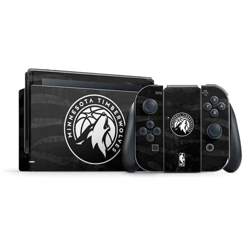 NBA Minnesota Timberwolves Black Animal Print Nintendo Skins