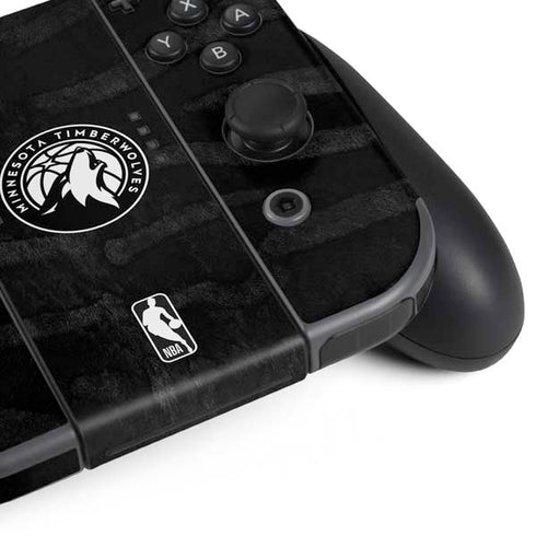 NBA Minnesota Timberwolves Black Animal Print Nintendo Switch Bundle Skin