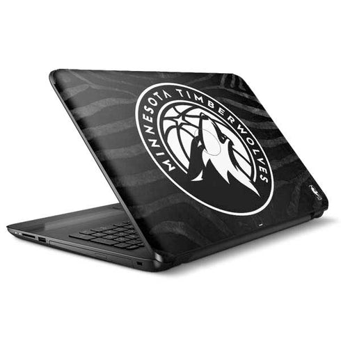 NBA Minnesota Timberwolves Black Animal Print HP Notebook Skin