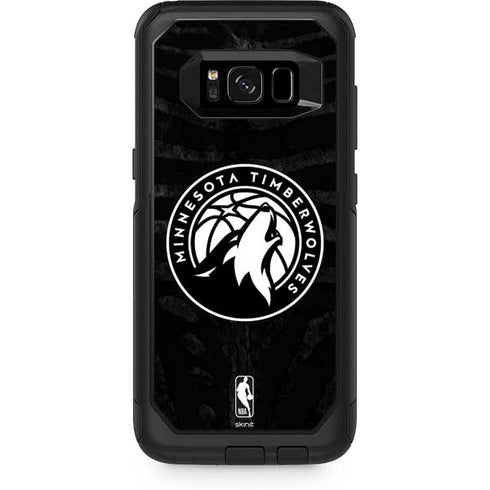 NBA Minnesota Timberwolves Black Animal Print Otterbox Commuter Galaxy Skin
