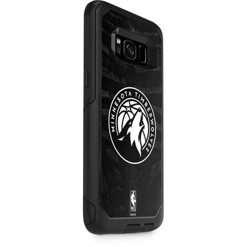 NBA Minnesota Timberwolves Black Animal Print Otterbox Commuter Galaxy Skin