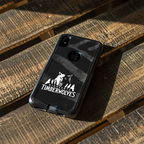 NBA Minnesota Timberwolves Black Animal Print Otterbox Commuter iPhone Skin