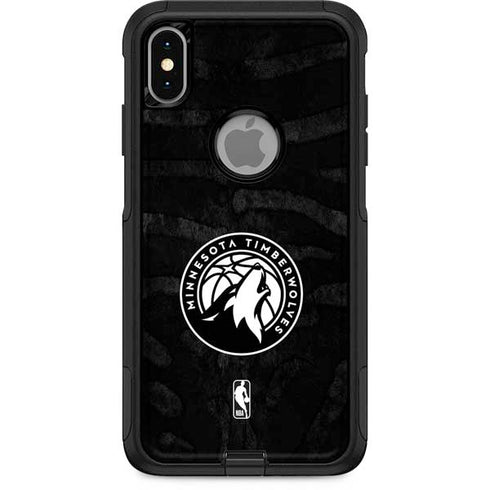 NBA Minnesota Timberwolves Black Animal Print Otterbox Commuter iPhone Skin