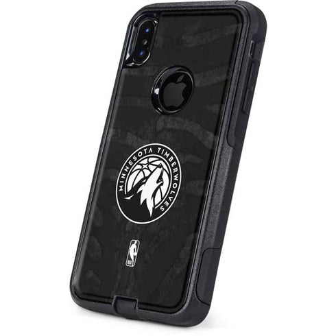 NBA Minnesota Timberwolves Black Animal Print Otterbox Commuter iPhone Skin