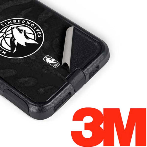 NBA Minnesota Timberwolves Black Animal Print Otterbox Commuter iPhone Skin
