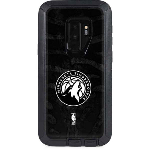 NBA Minnesota Timberwolves Black Animal Print Otterbox Defender Galaxy Skin