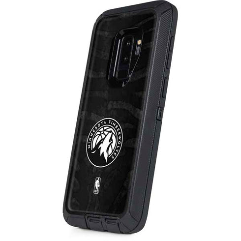 NBA Minnesota Timberwolves Black Animal Print Otterbox Defender Galaxy Skin