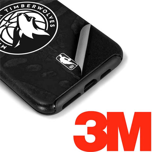 NBA Minnesota Timberwolves Black Animal Print Otterbox Symmetry iPhone Skin