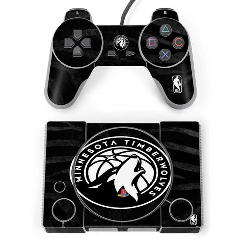 NBA Minnesota Timberwolves Black Animal Print PlayStation Classic Bundle Skin